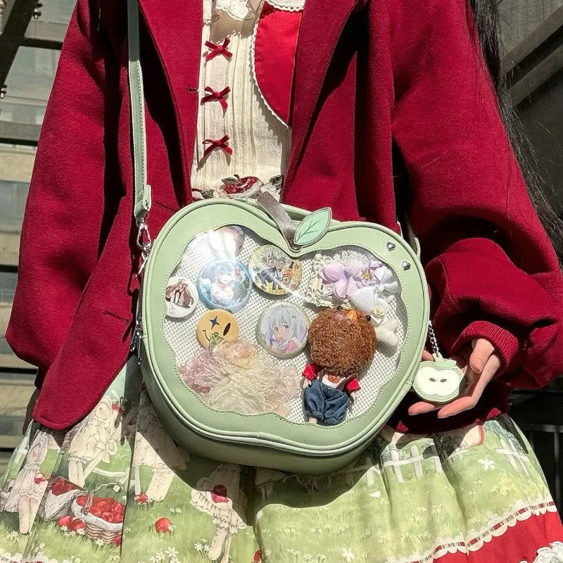 Kawaii Ita Backpack Creative Apple Women's Ita Bag Original Cute Five Pointed Star Street Fashion Harajuku Girl Crossbody Bags