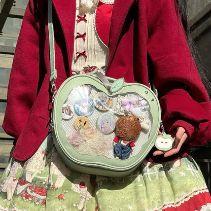 Kawaii Ita Backpack Creative Apple Women's Ita Bag Original Cute Five Pointed Star Street Fashion Harajuku Girl Crossbody Bags