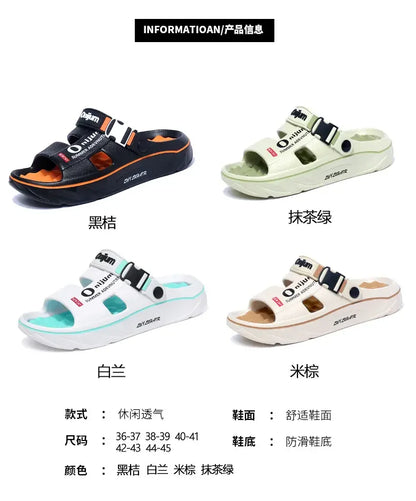 Unisex Slippers Summer Men Sandals Fashion Women Garden Shoes Orginal Beach EVA Slides Soft Thick Shoes Outdoor Non Slip Home