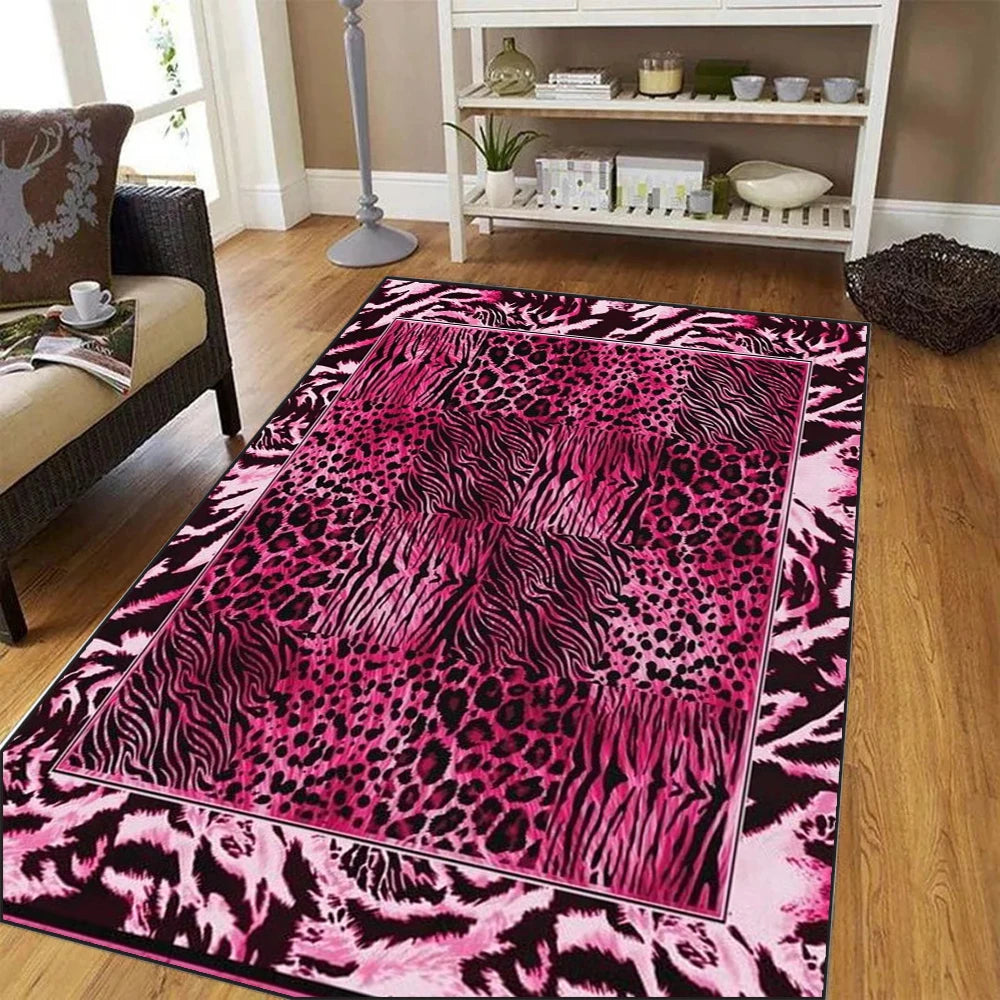 Leopard print Carpet for Living Room Decoration Modern Abstract Home Office Large Area Rugs Decor Soft Bedroom Lounge Floor Mat