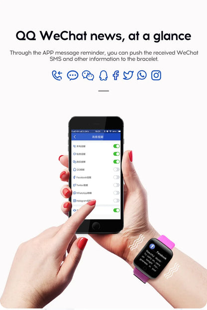 116plus Smart Watch Men Women Bluetooth Connected Phone Music Fitness Multifunctional Sports Bracelet Sleep Monitor Smartwatchs
