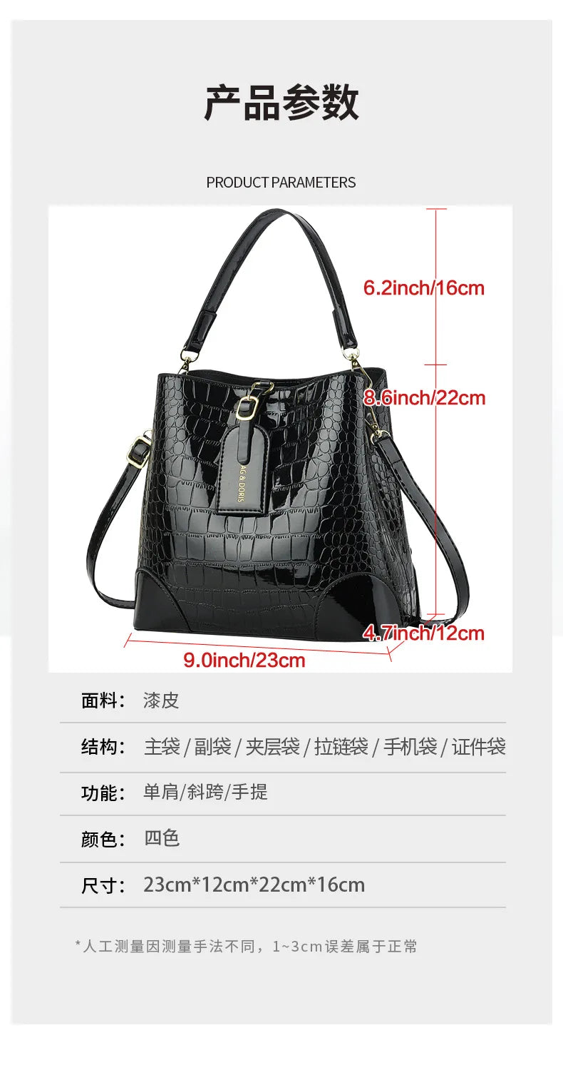 Retro PU Leather Purses and Handbags 2025 Shoudler Bags for Women Luxury Designer Women Crossbody Bucket Bag Sac A Main