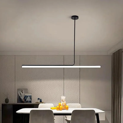One-word Long Strip Led Restaurant Pendant Lights Nordic Simple Dining Table Bar Chandeliers Modern Home Indoor Lighting Lamps