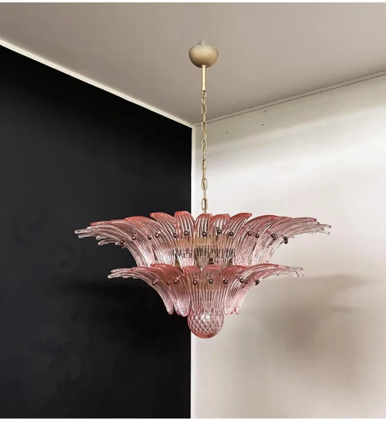 Modern Vintage French Glass Living Room Chandelier Designer Bedroom Mid-Century Style Duplex-Style Dining RoomLarge Villa Lights
