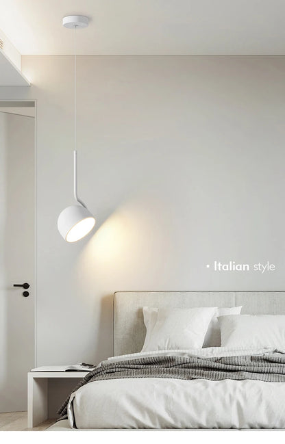 Dimming Simple Black White New LED Modern Pendant Lights Living Study Dining Room Bedroom Bedside Bar Loft Lamps Indoor Lighting