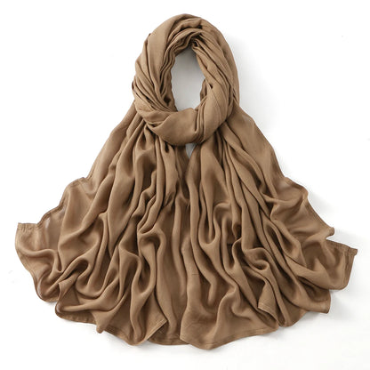 New Cotton Rayon Modal Hijab Scarf Women Big Size Muslim Headscarf Wraps Shawl Femme Musulman Headband Islamic Turban 185*75CM
