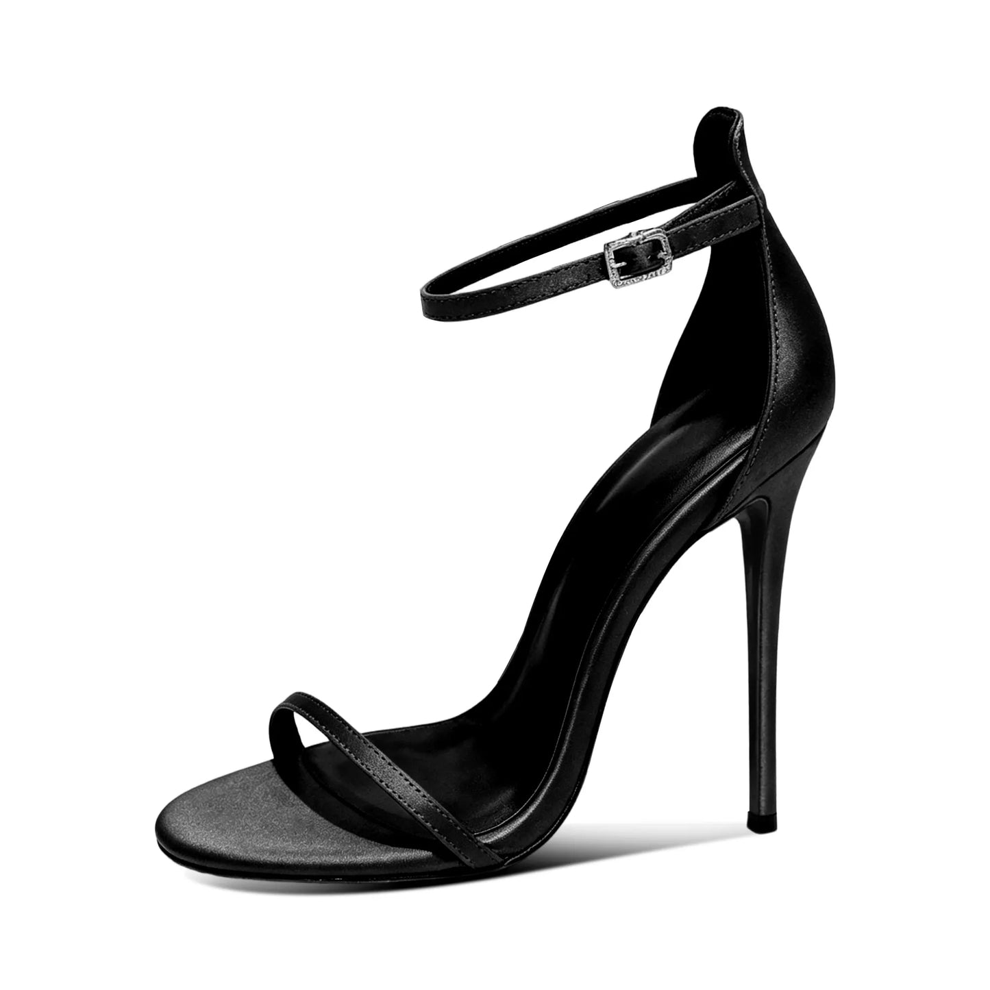 Purple Striped High-Heeled Sandals for Women, 2026 New Summer Design, Ultra-Fine Heel Round Toe High-Heeled Shoes