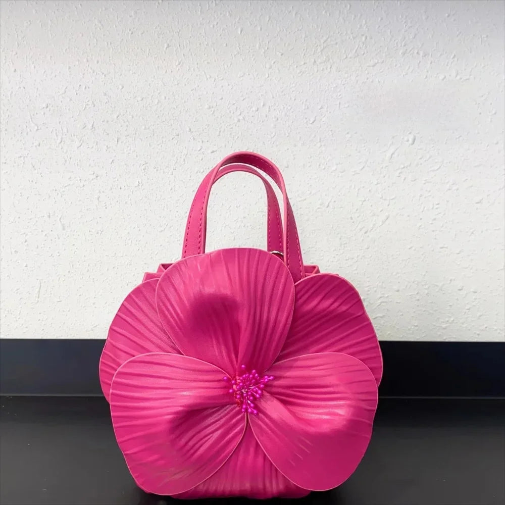 Innovative Chinese-Style Floral Bucket Bag Drawstring French Mini Tote Bag Flower Bucket Purse Women Luxury Designer Handbags
