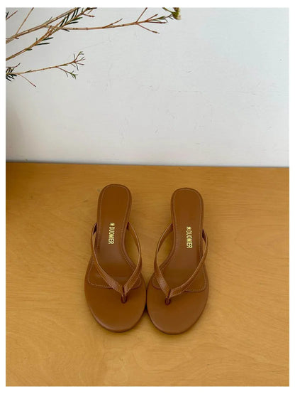 2026 New Summer Thin Heels Slippers Sandals Narrow Band Slides Ladies Shoes Fashion Women Pumps Flip Flops Luxury Slippers Shoes