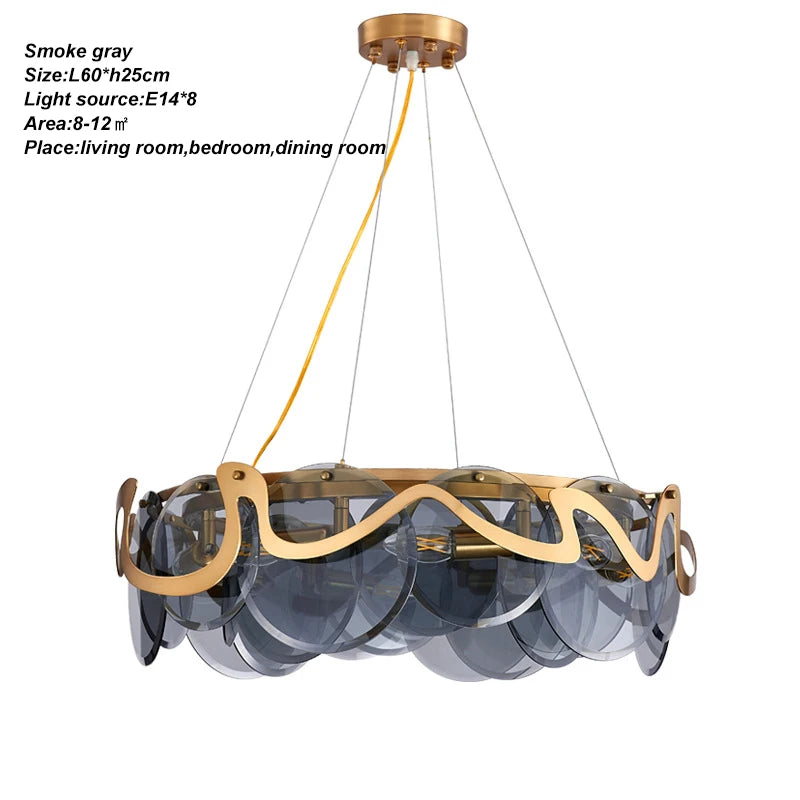 Modern Luxury Lustre Crystal Chandelier Living Room Ceiling Lights Dining Room LED Chandeliers Villa Gold Crystal Pendant Lamp