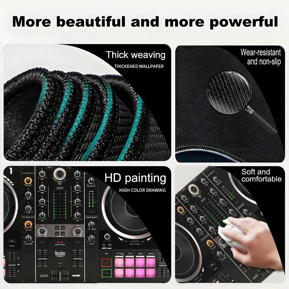 Mouse Pad Music Radio Dj Panel Gamer printon demand Custom Computer MousePad Natural Rubber Office Soft PC Accessory Desktop Pad