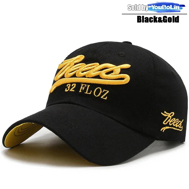 Letters 3D Embroidery Cotton Adjustable Baseball Cap Sun Hat Trucker Caps Dad Hats