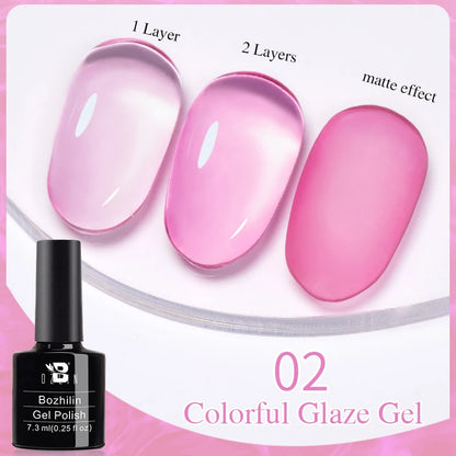 AWStorG 7.5ml Light Color Cat Eye Gel Nail Polish Pink Semi Permanent Glitter Magnetic Gel Soak Off UV LED Varnish Nail Art