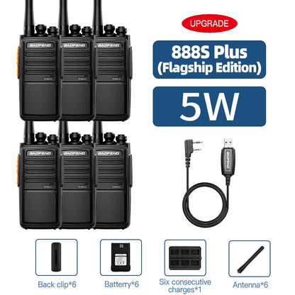 BAOFENG BF-888S Plus PMR446 License Free Two Way Radio Portable Walkie Talkie VOX Micro USB Rechargeable For EU Family Team Use
