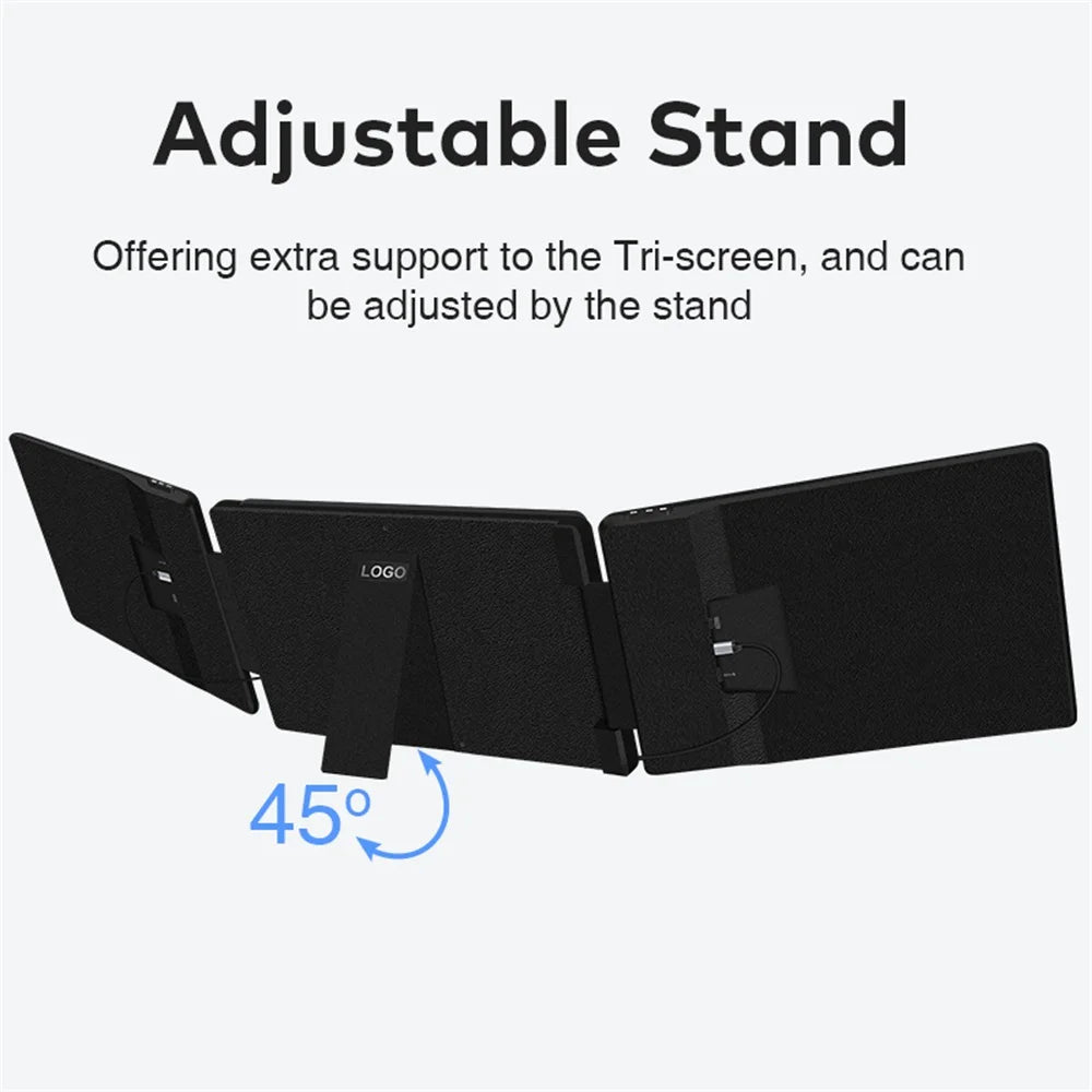 Rospider 14 Inch Portable Dual IPS Laptop Monitor Extended High-Definition Triple Expandable PC LCD Screen Extender