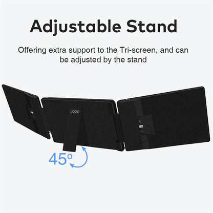 Rospider 14 Inch Portable Dual IPS Laptop Monitor Extended High-Definition Triple Expandable PC LCD Screen Extender
