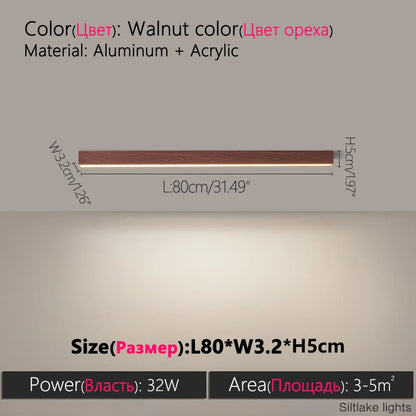 Modern Long Strip Ceiling Light Surface Mounted Minimalist Aisle Lamp Living Room Bedroom Kitchen Home Office LED Lighting
