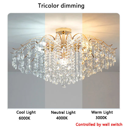 Modern Luxury Crystal Ceiling Chandelier For Living Room Dining Room Bedroom Ceiling Lamp LED Lights Home Appliance AC85-260V