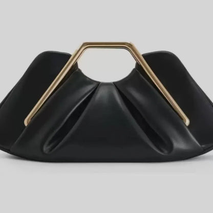Cross-border New Soft Leather Cloud Bag Niche Pleated Luxury Dinner  Versatile Women Underarm Shoulder Crossbody Daily Handbag