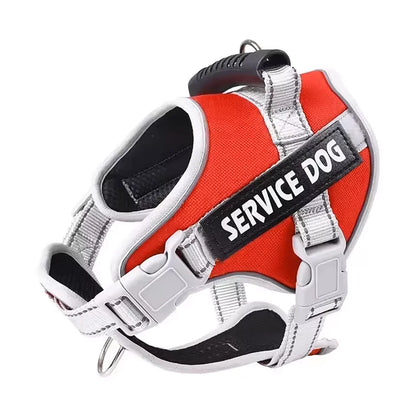 Adjustable Walking Dog Harness, Handle & Leash, No Pull Reflective Pet Vest, Soft Breathable Mesh, Suitable for Small & Big Dogs