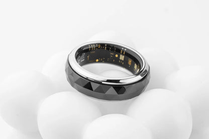 COLMI R11 Ceramic Smart Ring for Men, Fidget Spinner Anxiety Relieve Ring with Charging Case, Health Monitor, 5ATM Waterproof
