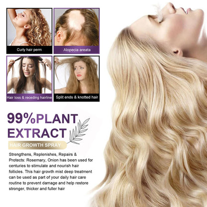 30ml Onion Rosemary Hair Growth Serum Powered With Black Seed-Oil Controls Loss Promotes Growth Shine Hair Softening Spray