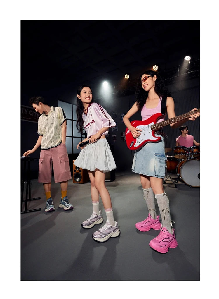 Xtep Basque 3.0 Trendy Cushioning Stable Soft Flexible Rubber Thick Sole Daily Sports Female Shoes 874218320006