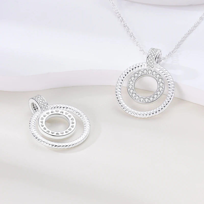 925 Sterling Silver Luminous Firefly Heart Shaped Zircon Pendant Necklace For Women Fashion Anniversary Birthday Jewelry Gifts