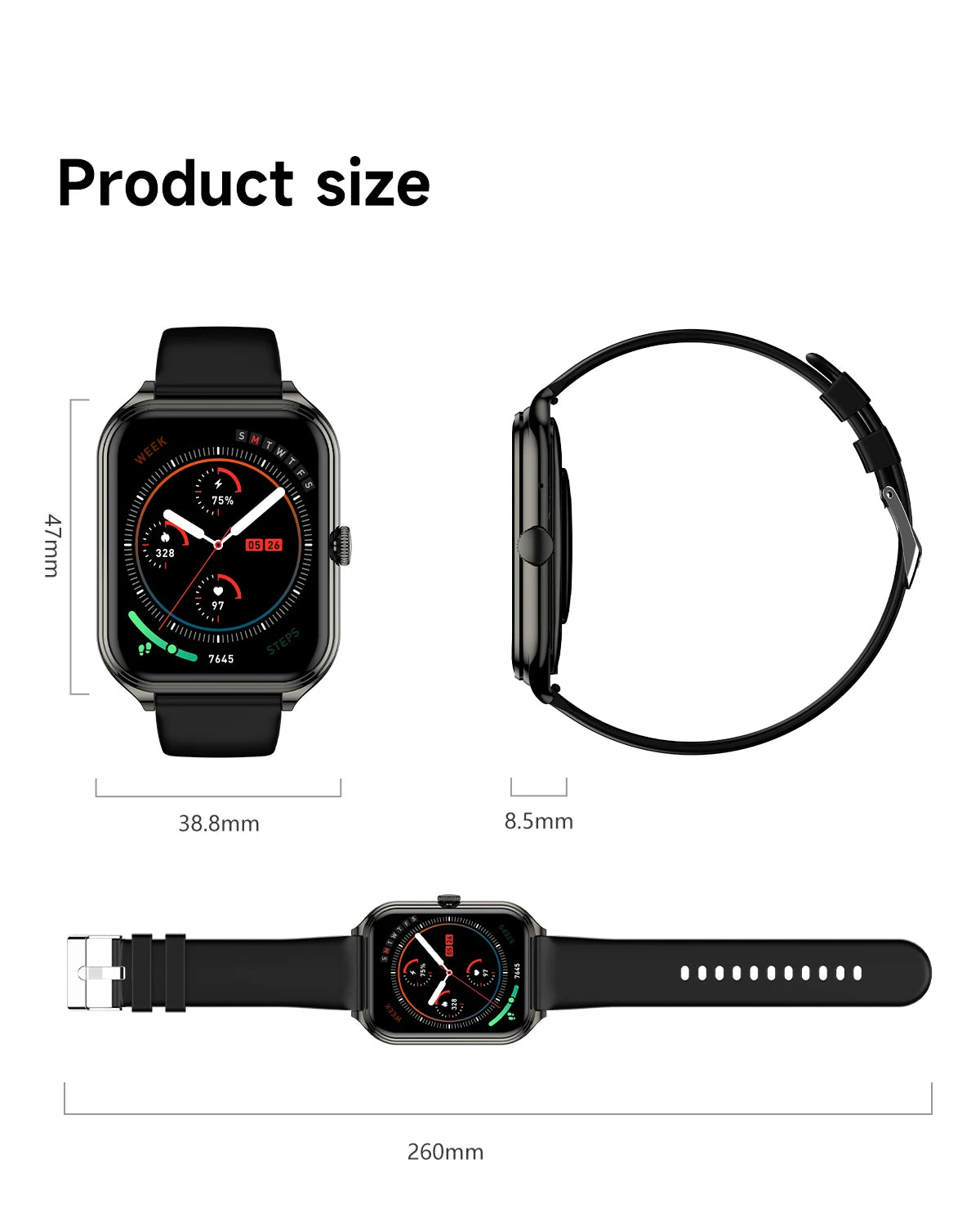 2026 new ultra-thin outdoor sports smartwatch, wirelesscommunication,suitable for men's and women'ssports,stepcounting,best gift
