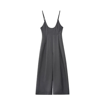 Kiesza lyte Fashion street 2024 High Waist Long Jumpsuit for Women Casual  Elegant Herben Wide leg pants Rompers Office Lady