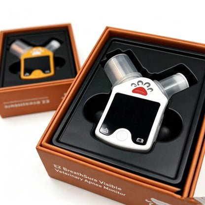 Rechargeable respiratory alarm for animals, anesthesia circuit monitor for cats and dogs, animal respiratory monitoring device