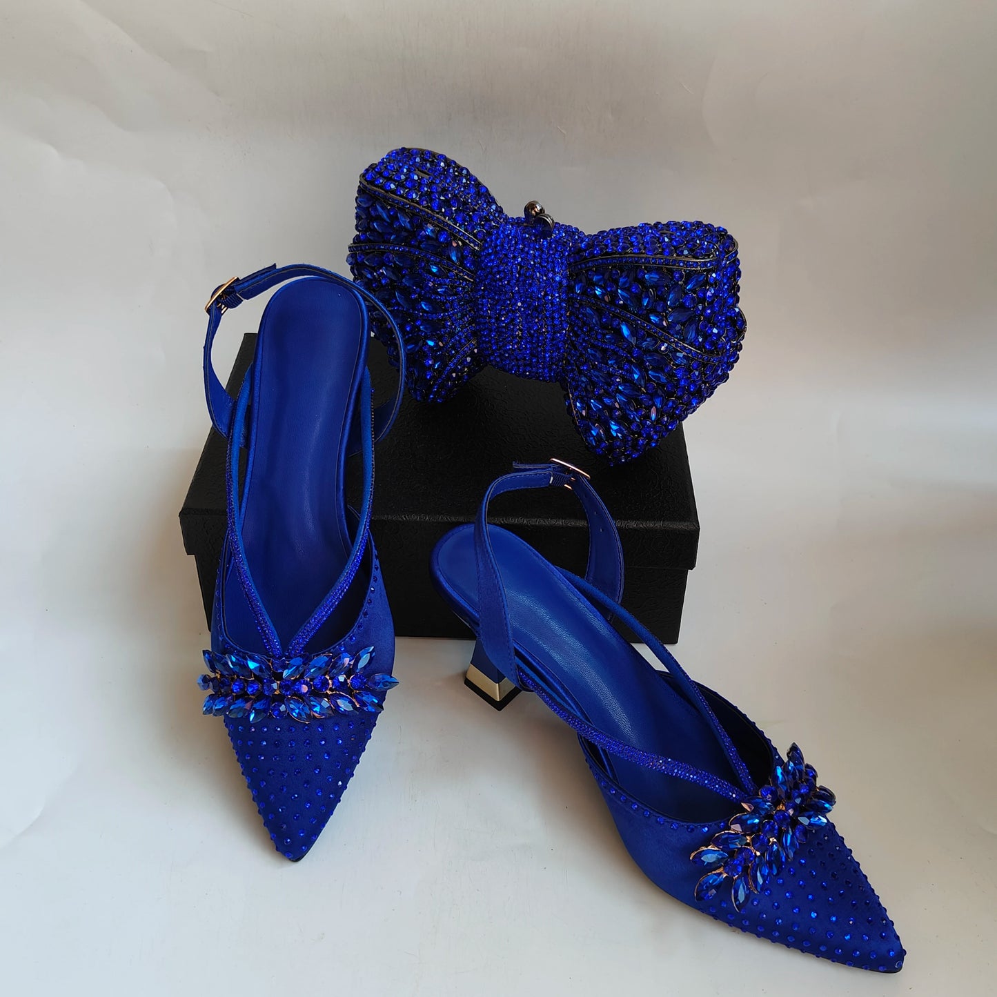 Insightlink Elegant Italian Design Pink Butterfly Shoes and Bag Set for Women - Perfect for Parties and Weddings