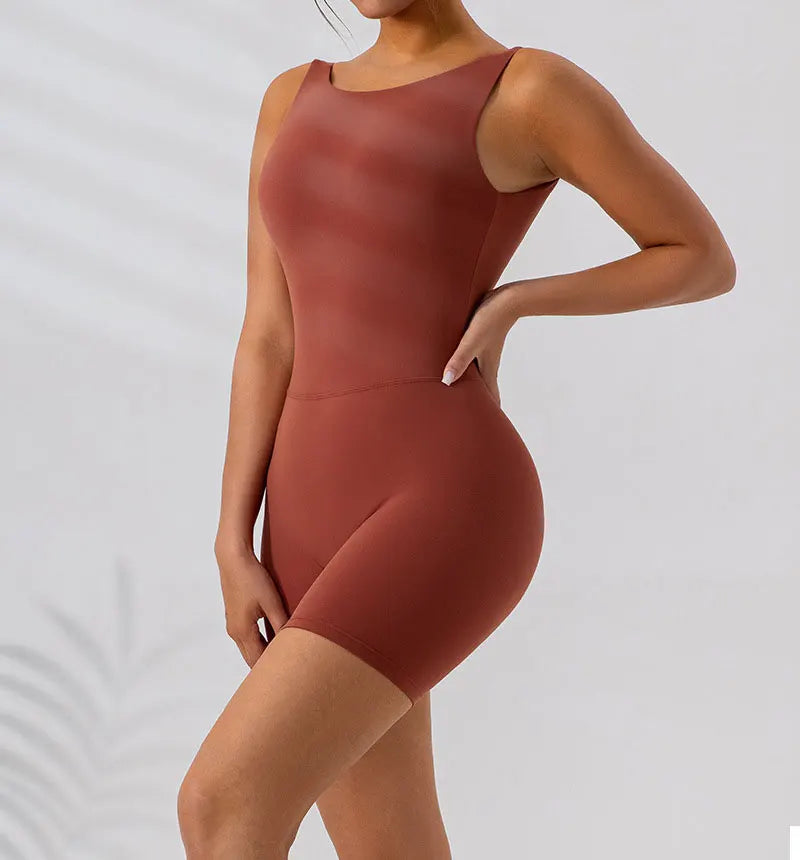 GACVGA Yoga Tracksuit Playsuit One Piece Sexy Fitness Rompers Workout Clothes Women Gym Sport Buttock Active Jumpsuit