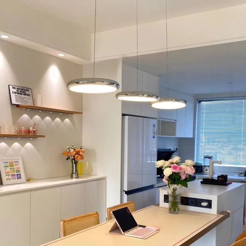 Modern simple LED pendant lights restaurant luxury island bar bedroom chandelier full spectrum dimmable indoor ceiling lamp