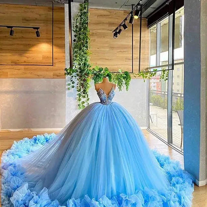 Customized Tulle Ruffles V Neck Wedding Dresses 2025 Robe De Soiree For Woman Bride Gown Women Plus Size Vestidos De Novia
