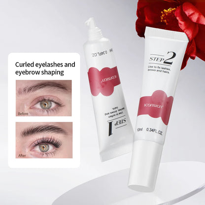 ICONSIGN Vegan Camellia Flower Eyelash Lift Kit 8-12min Quick Gentle Curly No Damage to Eyelashes Brow Care Gift Beauty Sets