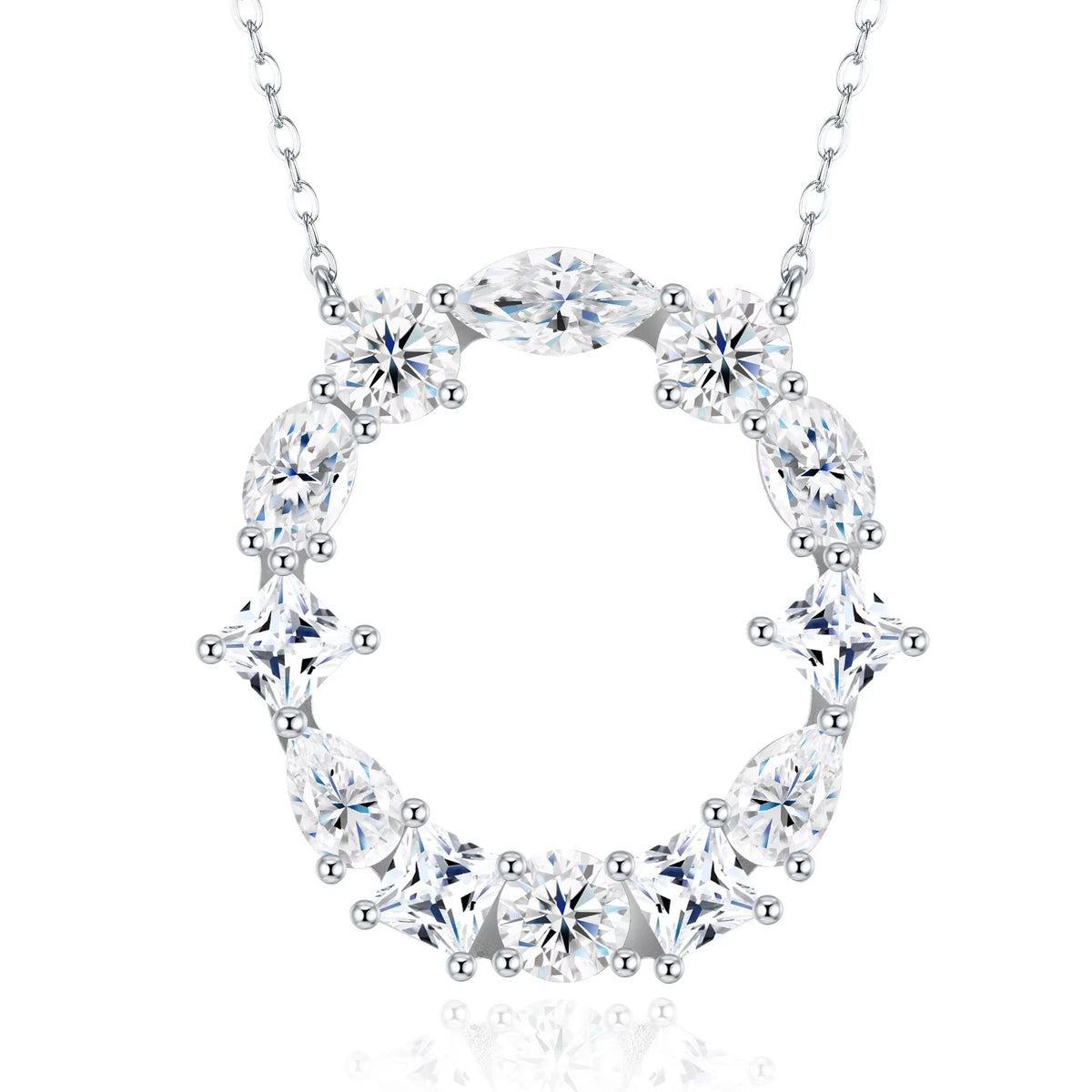 Fashion 26 Letter Man Women's Moissanite Custom Name Necklace 925 Sterling Silver Moissanite Diamond Pendant Necklace Gift