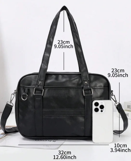 Japanese Style JK Bag Women High School Student Uniform Bag PU Leather Shoulder Bag Women Simple Handbags Crossbody Bags Itabag