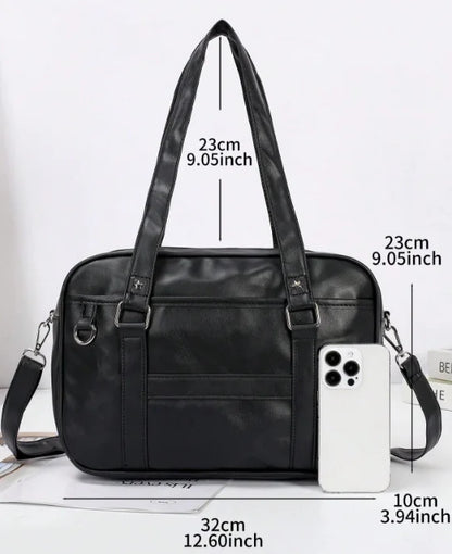 Japanese Style JK Bag Women High School Student Uniform Bag PU Leather Shoulder Bag Women Simple Handbags Crossbody Bags Itabag