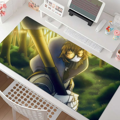 Creepypasta T-Ticci Toby Mouse Pad Anti Slip Rubber Edge Locked Thickened Laptop Gaming Desk Mat