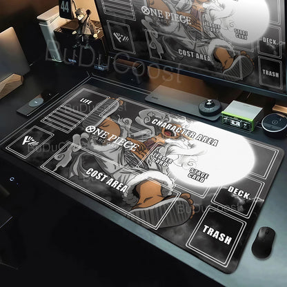 One Piece Zoro Luffy Card Battle Mat Opcg Single Player Board Game Card Battle Cards Pad 60X35cm Playmat PC Extended Mousepad