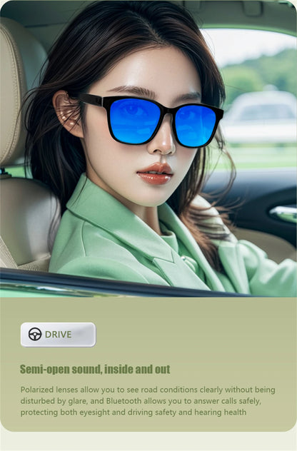New Smart Glasses Intelligent Driving Navigation Wireless Music Play Outdoor Sunglasses Bluetooth Call Anti-blue Light Eyeglass