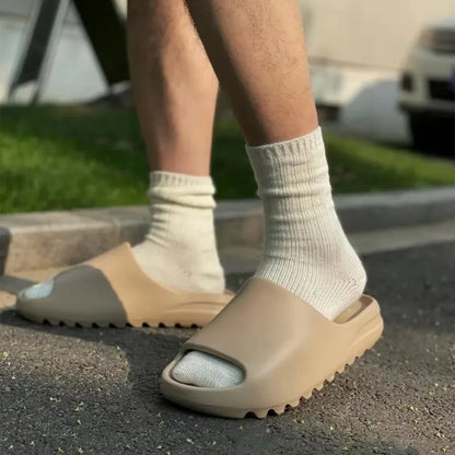 Brand High Quality Super Soft EVA Sole Summer Slippers for Men Bathroom Slippers Home Slides Couple Beach  Male Slipper