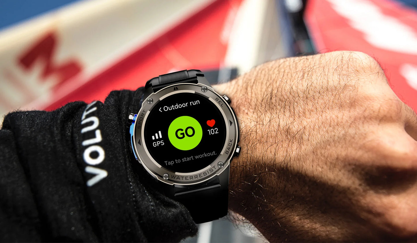 AMOLED Smart Watch DM56 Bluetooth Calling 500mAh Battery GPS Dual Band Satellite Outdoor Sports  Fitness Tracking Smartwatch