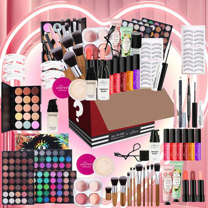 POPFEEL Complete Holiday Makeup Gift Set – Perfect Surprise for Friends and Family, Easy to Use for a Stunning Transformation.