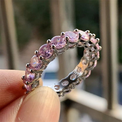 Wholesale Eternity Band Promise ring 925 Sterling silver Diamond cz Engagement Wedding Rings for women Men Finger Party Jewelry