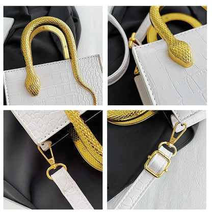 Stone Patterned Handbag for Women Glossy Purse and Handbags Crossbody Bags for Women Tote Bag PU Designer Bag Сумка Женская 2024