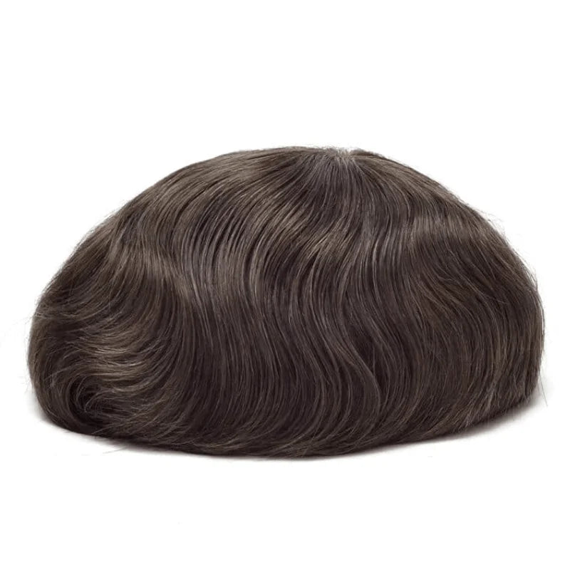 Full Lace Hair System Men Wig With Realistic Hairline Toupee For Men Breathable Male Hair Prosthesis 100% Human Hair Wig For Man