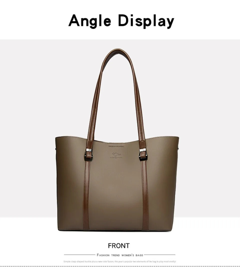 Large Capacity Shopping Bag for Daily Commuting Hand Bags Luxury Shoulder Bags High Quality Pu Leather Hnadbags Caual Tote Sac