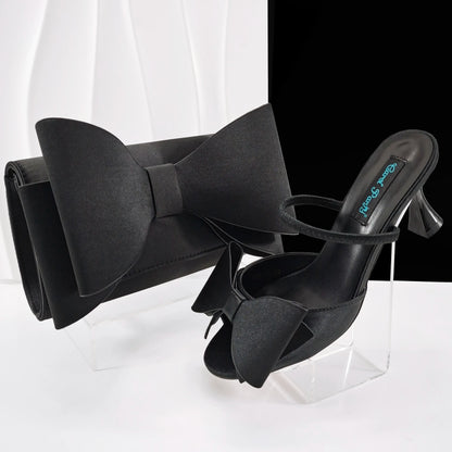 Doershow hot selling Shoes and Bags To Match Set Italy Party Pumps Italian Matching Shoe and Bag Set for Party!  SAA1-1